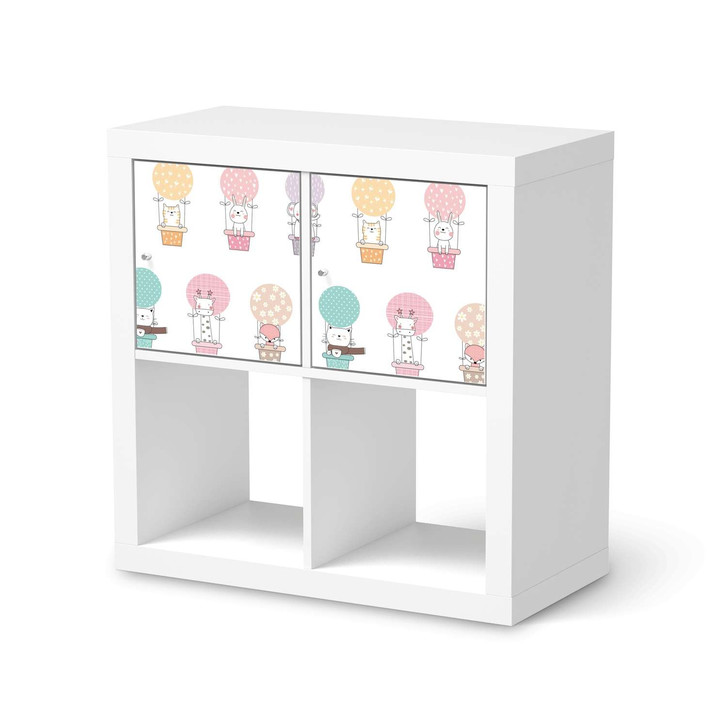 Möbel Klebefolie IKEA Expedit Regal 2 Türen (quer) - Flying Animals - CR113431