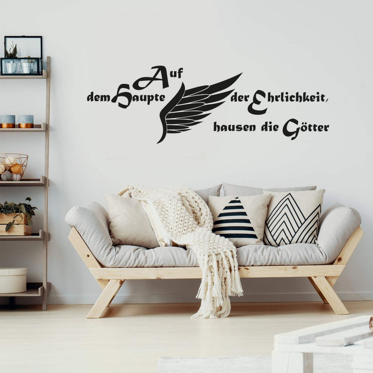 Wandtattoo Auf dem Haupte der Ehrlichkeit hausen die Götter - WA205579