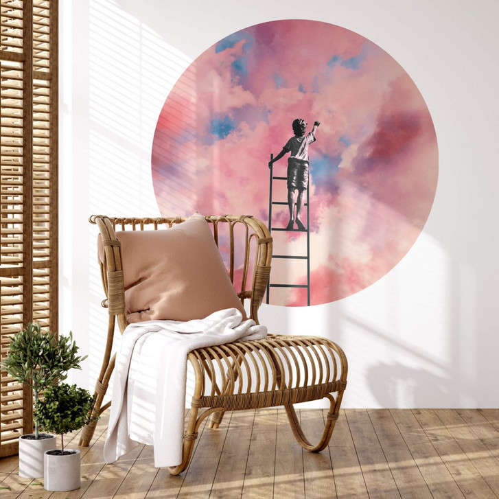 Wandtattoo Kunst - Wolkenmaler Rund - Taudalpoi - WA412626