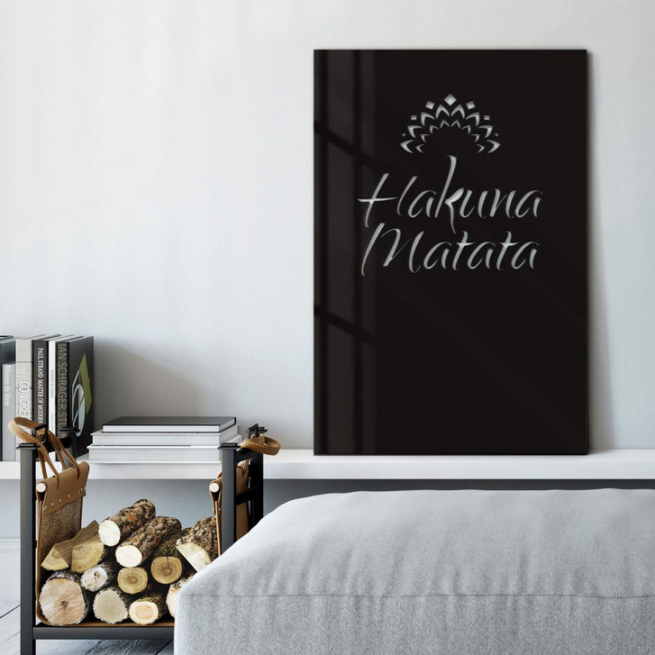 Dekobild Acrylglas - Hakuna Matata mit Blume - WA288627