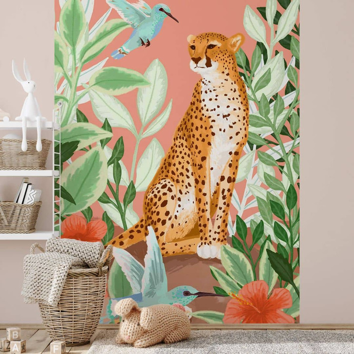 Fototapete Goed Blauw - Tropisch Pink - WA331192