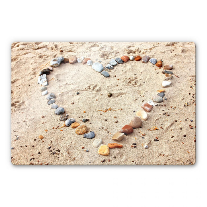 Glasbild Liebesstrand - WA124835