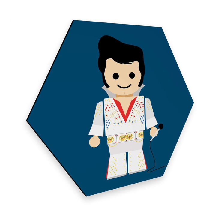 Hexagon - Alu-Dibond Gomes - Elvis Spielzeug - WA272880