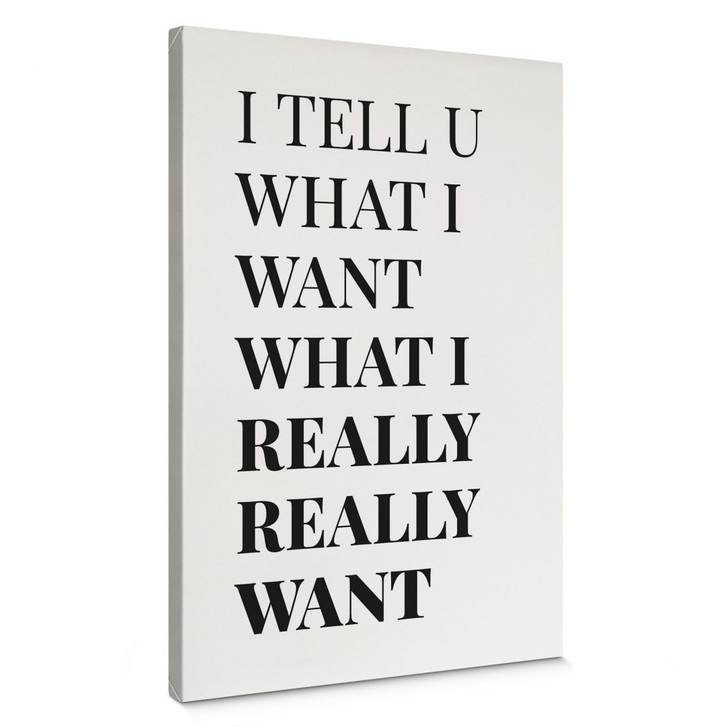 Leinwandbild Songtext - I tell you what I want - WA404681