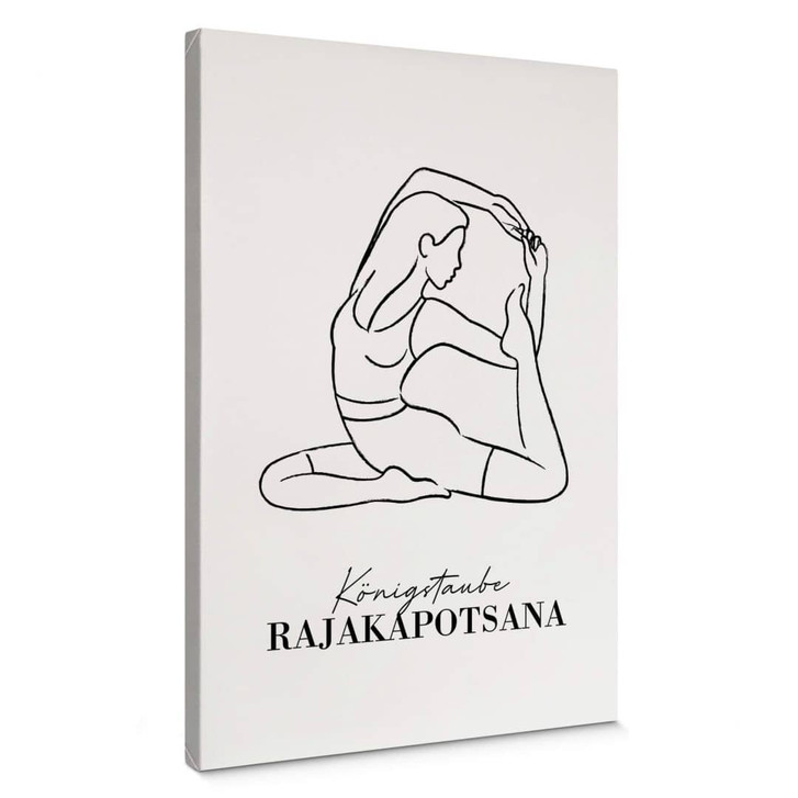 Leinwandbild Yoga - Königstaube - Line Art - WA327638