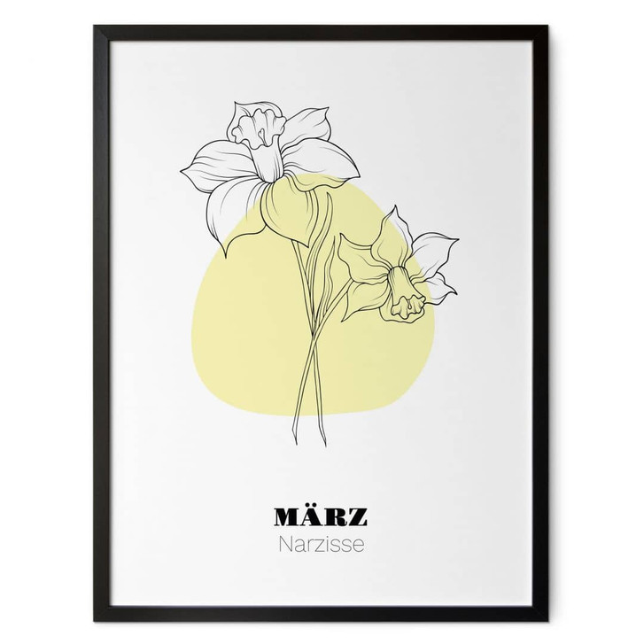 Personalisierbares Poster Monatsblume März - WA486893