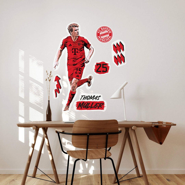 Wandsticker Wandtattoo FC Bayern | Thomas Müller 2025 - WA429682