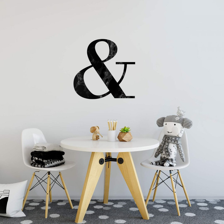 Wandtattoo- Black Marble Ampersand - WA243270