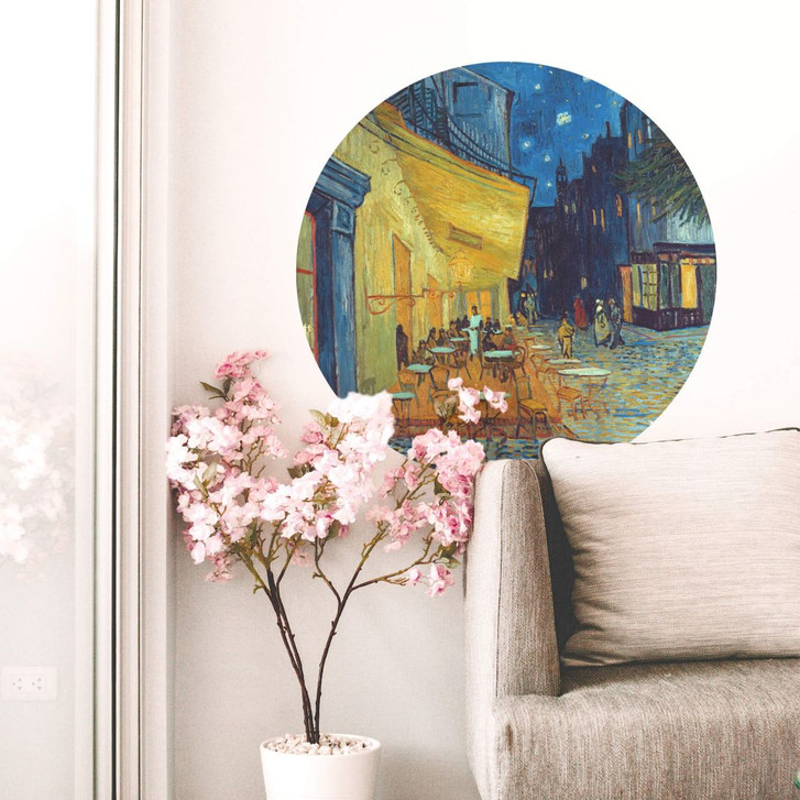 Wandtattoo Van Gogh - Café Terrasse - Rund - WA294057