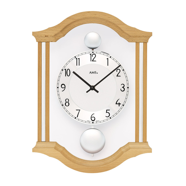 Wanduhr Massivholzgehäuse Buche - UG100556