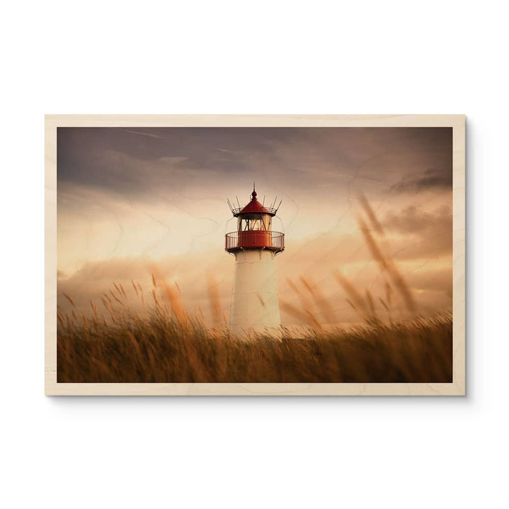 Holzbild Leuchtturm an der Küste von Sylt - Eisenmann - WA435607