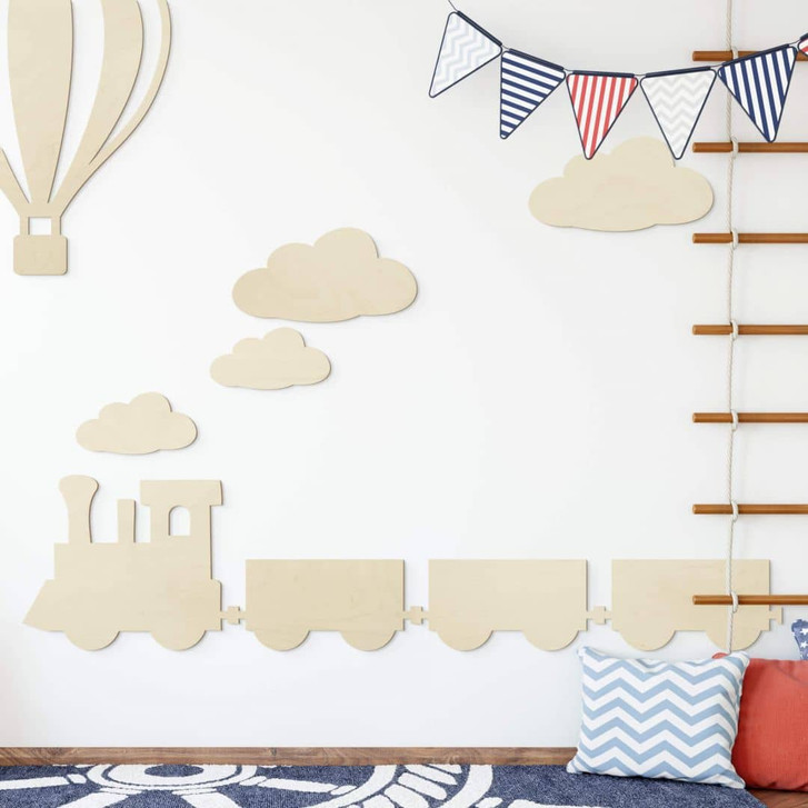 Holzkunst Pappel - Eisenbahn (4-teilig) - WA346723