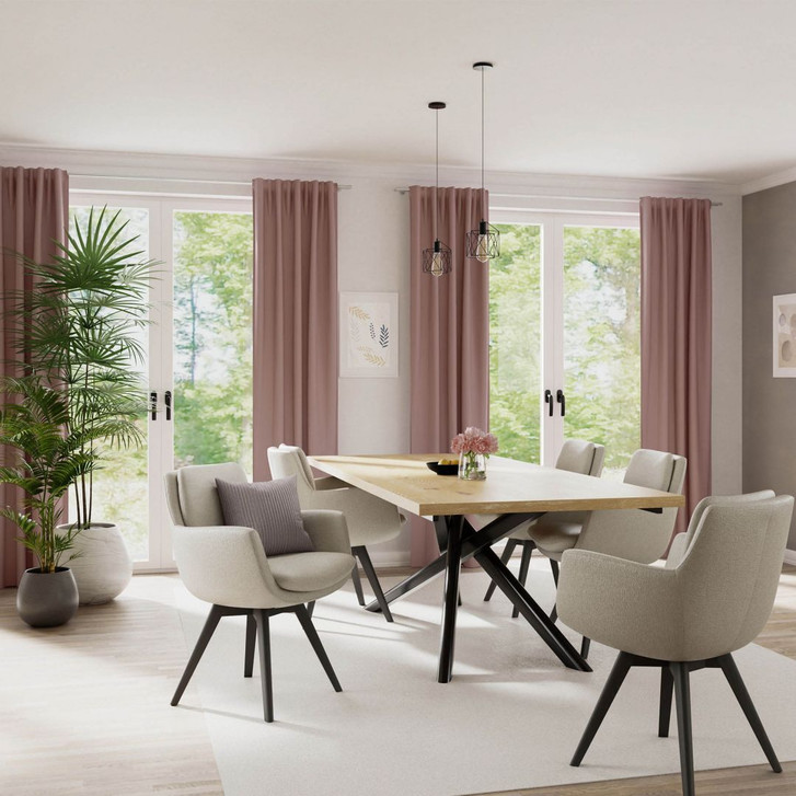 Homing Samtvorhang mit verdeckten Schlaufen Velia rose - 2.45 x 1.4m - WA333749