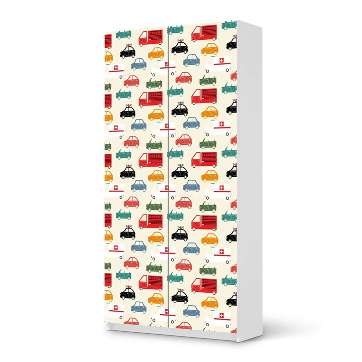 Klebefolie IKEA Pax Schrank 201cm Höhe - 2 Türen - Cars - CR109931