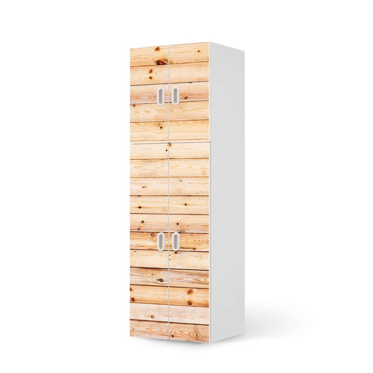Möbelfolie IKEA Stuva / Fritids - 2 grosse und 2 kleine Türen - Bright Planks - CR118732