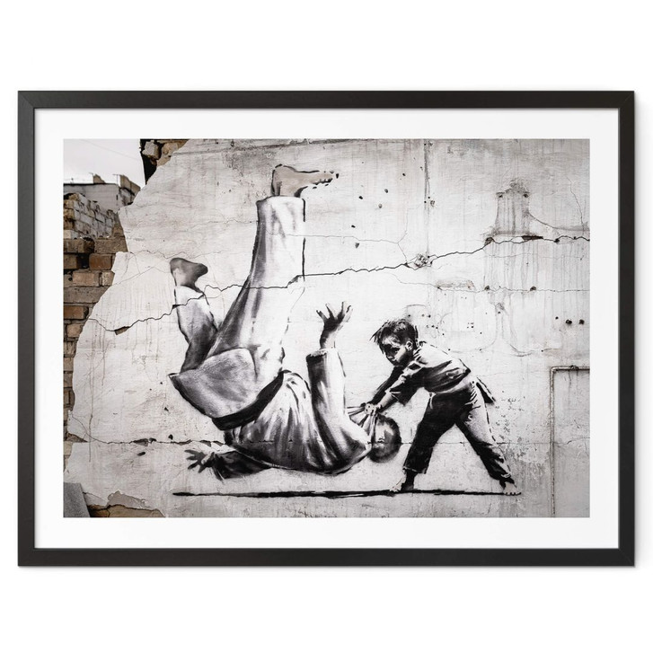 Poster Banksy in der Ukraine - Ein kleiner Judoka wie Beispielbild 50 x 40 cm - RS103218