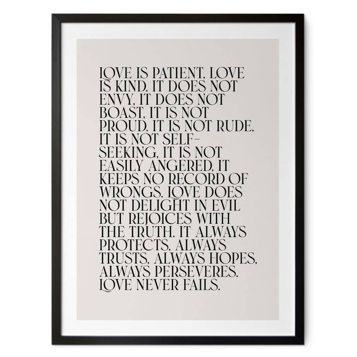 Poster mit Spruch | Love is - Liebe ist geduldig - KsanaKalpa - WA497897