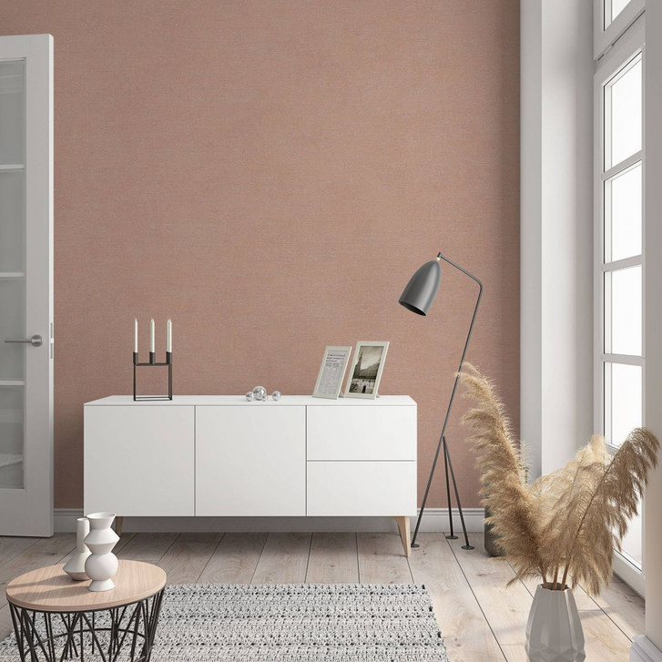 Vliestapete in moderner, feiner Struktur braun Uni - WA450173