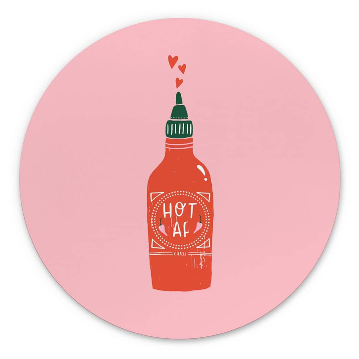Wandbild Scharfe Chili-Sosse - Simmonds - Alu-Dibond - Rund - WA415754