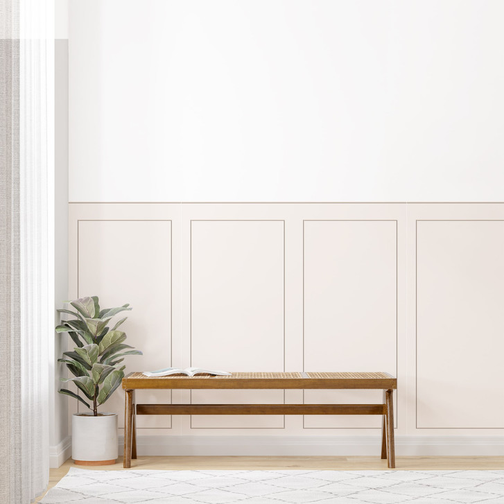 Wandpaneele Wandverkleidung beige mit Rahmen - WA518372