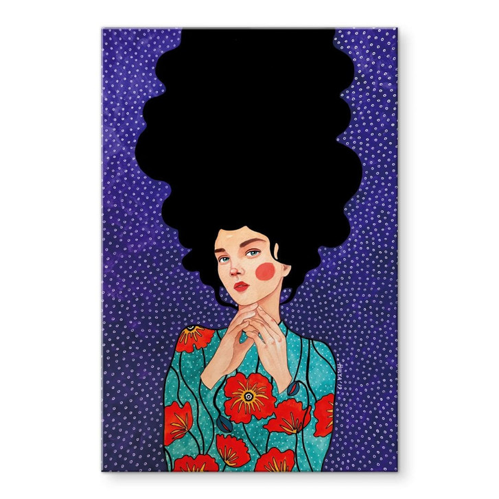Acrylglasbild Frau im Mohnblumenkleid - Hülya - WA490913
