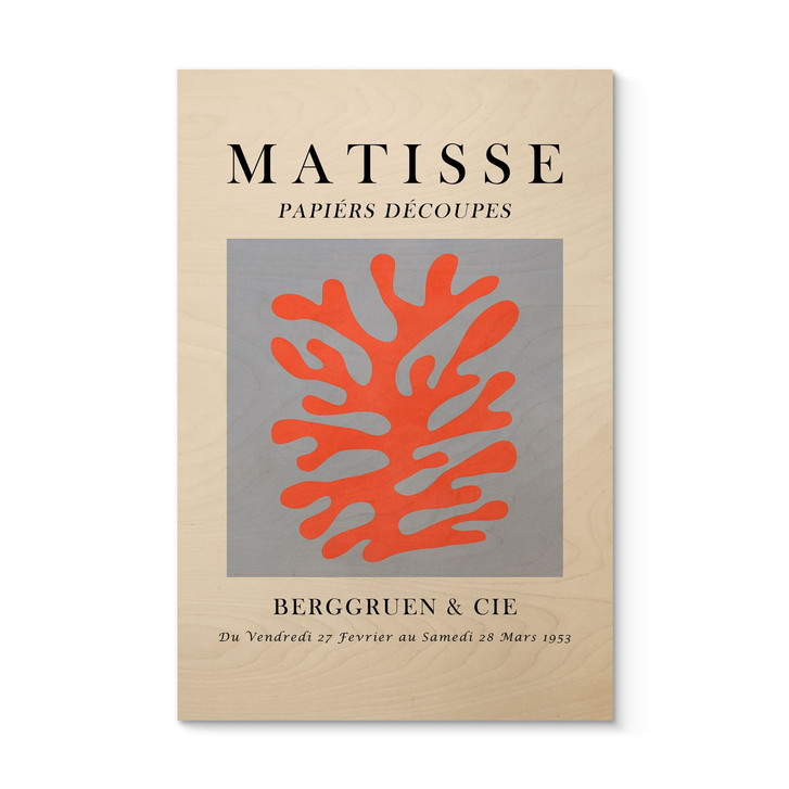 Holzbild Abstrakte Koralle im Matisse-Stil - Costa - WA515231