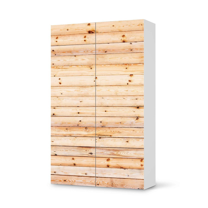 Klebefolie IKEA Besta Schrank 2 Türen (hoch) - Bright Planks - CR109264