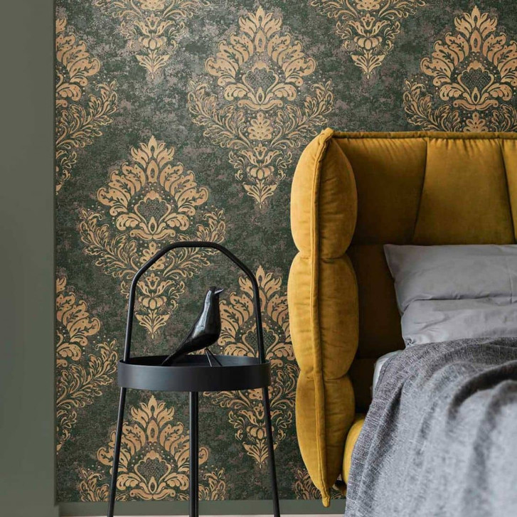 Barocktapete Vliestapete Livingwalls Metropolitan Stories Barocktapete von A.S. Création 379011 in beige, braun, grün