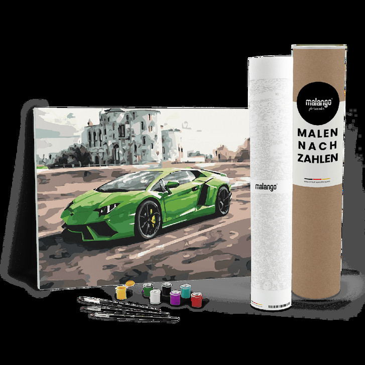 Malen nach Zahlen Leinwandbild - Sportwagen am Castello - WA447522