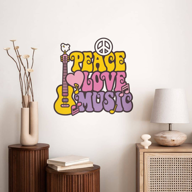 Wandsticker Peace Love Music 2 - WA201848
