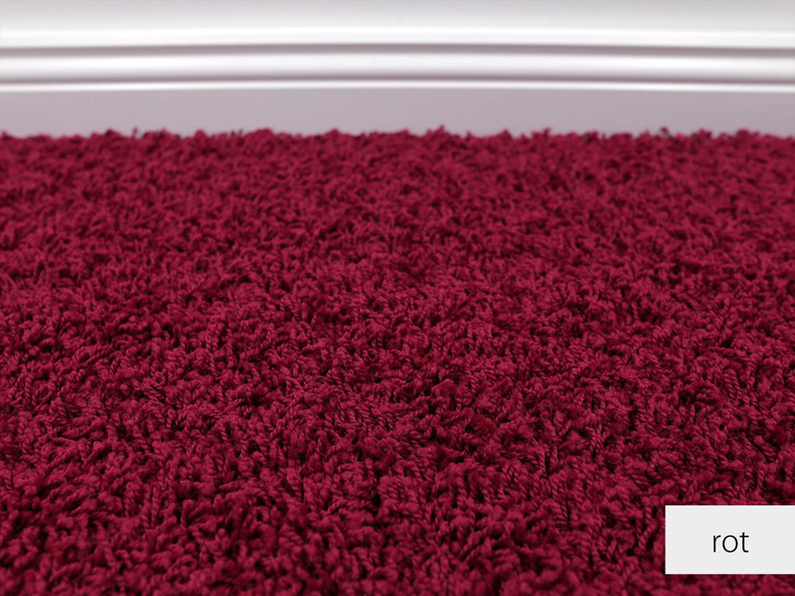 HEVO® Fiji Hochflor Teppichboden Meterware Wunschmass in Rot - TS454856