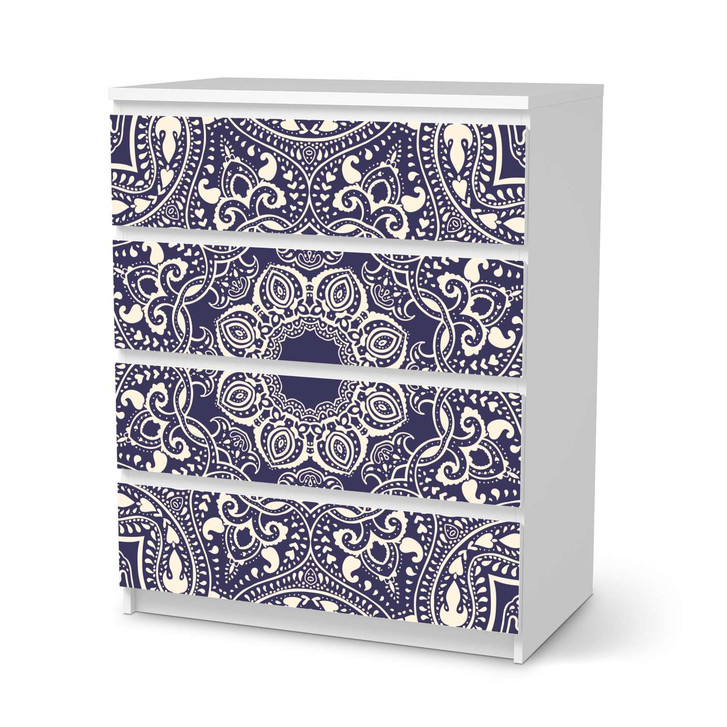 Folie IKEA Malm Kommode 4 Schubladen - Blue Mandala - CR105562