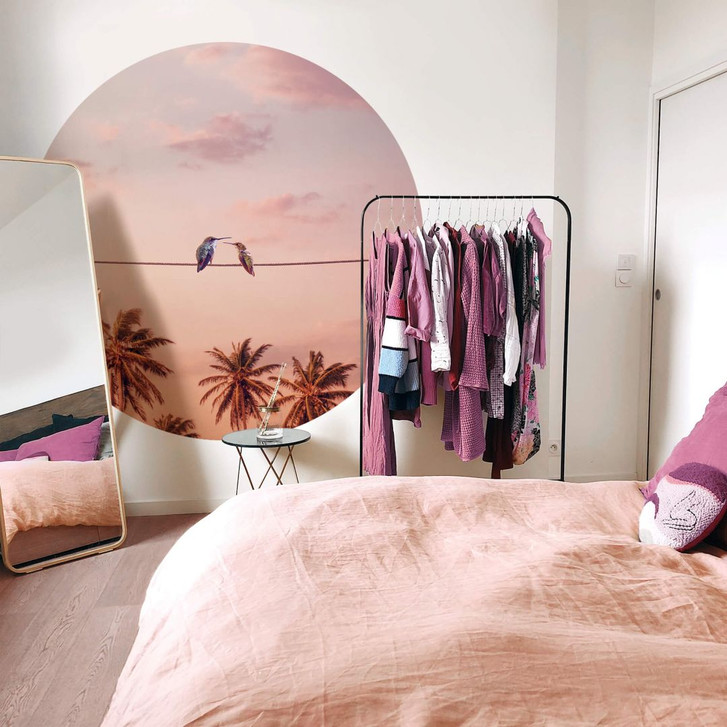 Fototapete Loose - Hummingbirds in Love - Rund - Selbstklebend/Vlies - WA299382