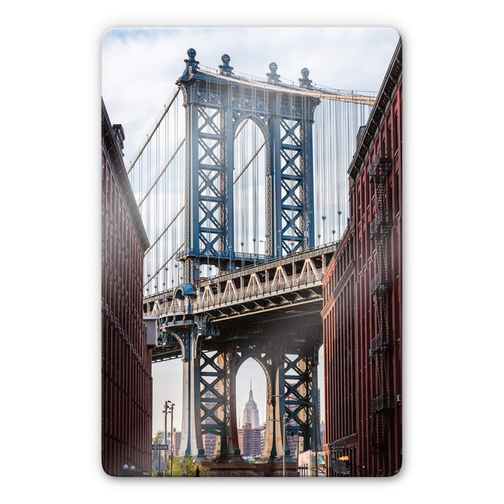 Glasbild Colombo - Brooklyn Bridge - WA252699