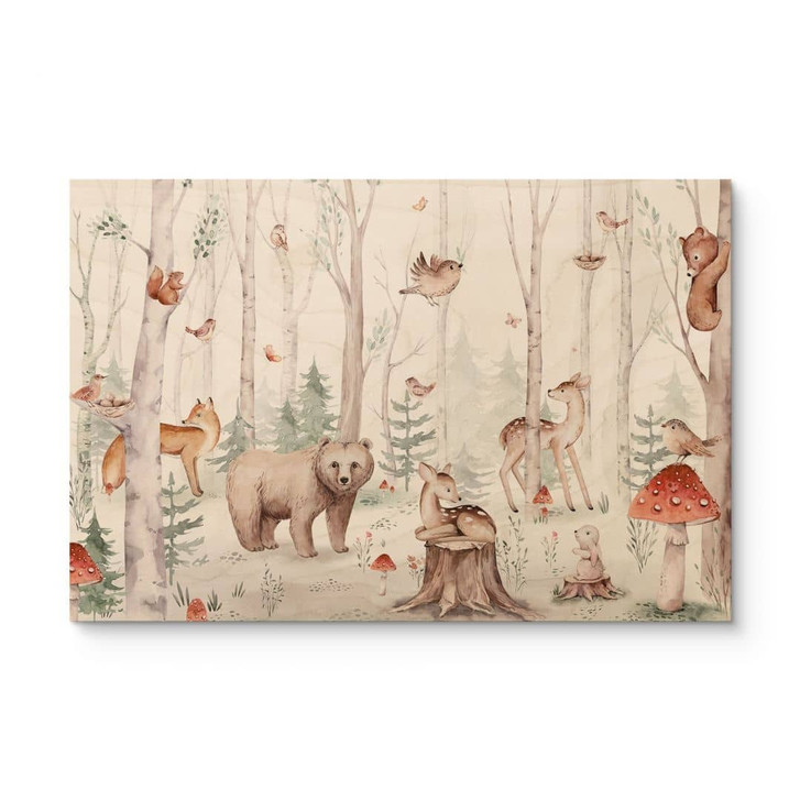 Holzbild Waldtiere im Herbst - Kvilis - WA495719