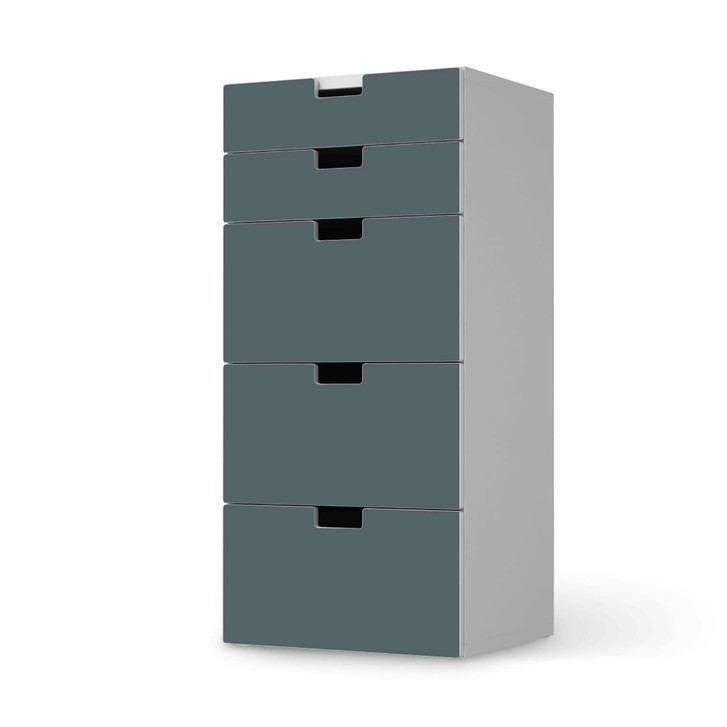 Möbel Klebefolie IKEA Stuva / Malad Kommode - 5 Schubladen - Blaugrau Light - CR114061