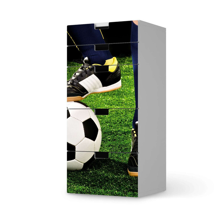 Möbel Klebefolie IKEA Stuva / Malad Kommode - 5 Schubladen - Fussballstar - CR114092