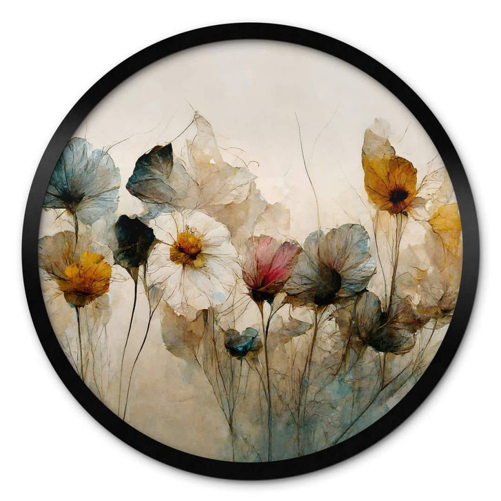 Poster Bouquet aus Trockenblumen Rund - Treechild - WA408152