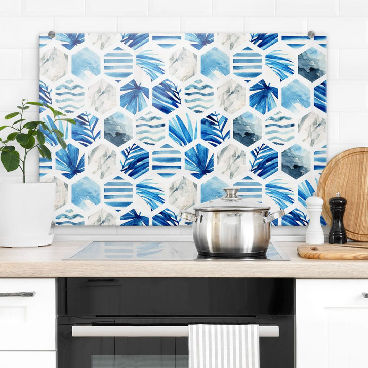 Spritzschutz Watercolour - Waves - WA381220