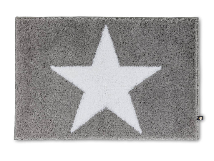 Star Badteppich Wunschmass in Edelstahl/Weiss 1215 - TS412848