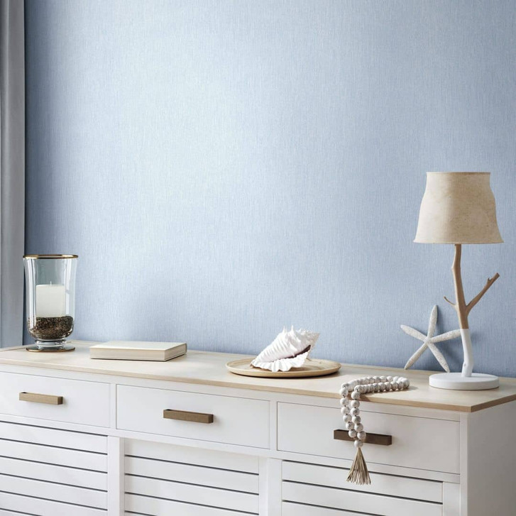 Vliestapete in weiss, blau Struktur Uni Modern - WA446477