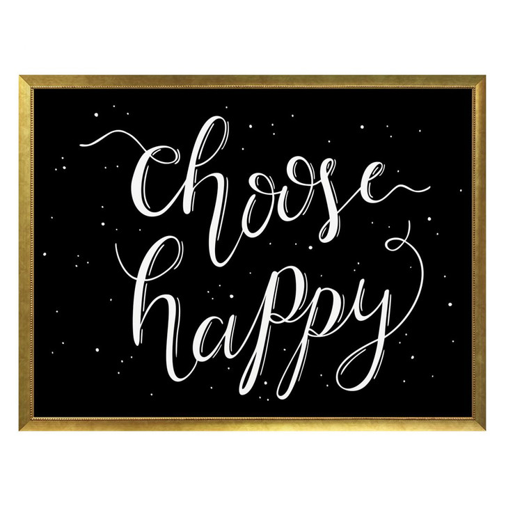 Poster Choose Happy - schwarz negativ - WA246850