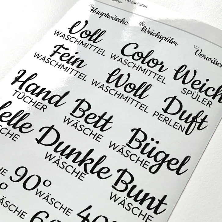 Sticker Wäsche-Organisation - WA499879
