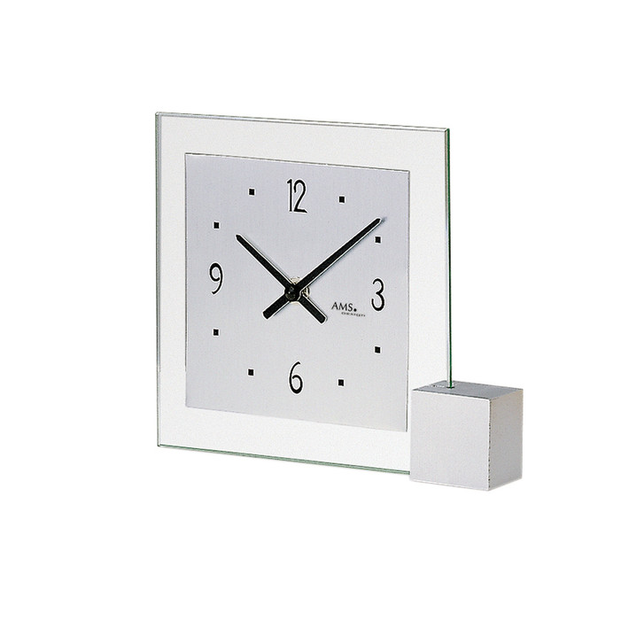 Tischuhr Holzsockel, Mineralglas - UG100212