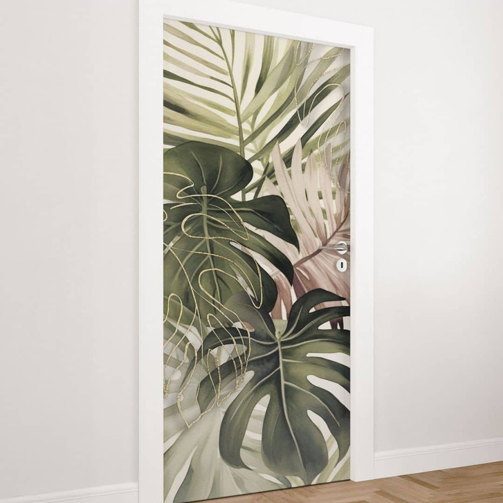 Türfolie Tropische Blätter Boho - Haase - Selbstklebende Türdeko - WA509837