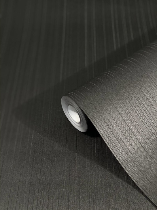 Vliestapete mit glänzenden feinen Streifen und Linien schwarz Streifen von Harald Glööckler - WA445929