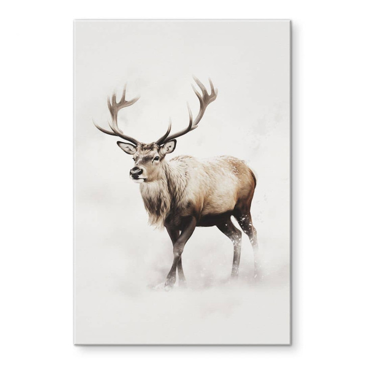 Acrylglasbild Hirsch im weissen Winter - Magnusson - WA490804