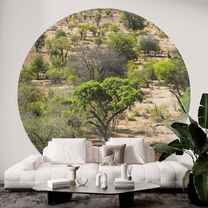 Fototapete Savannenlandschaft in Afrika - Hugonnard - Rund - Selbstklebend/Vlies - WA471368