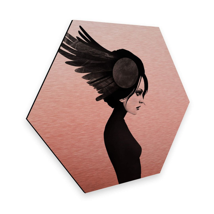 Hexagon - Alu-Dibond-Kupfereffekt Ireland - Amy - Flügel - WA291311