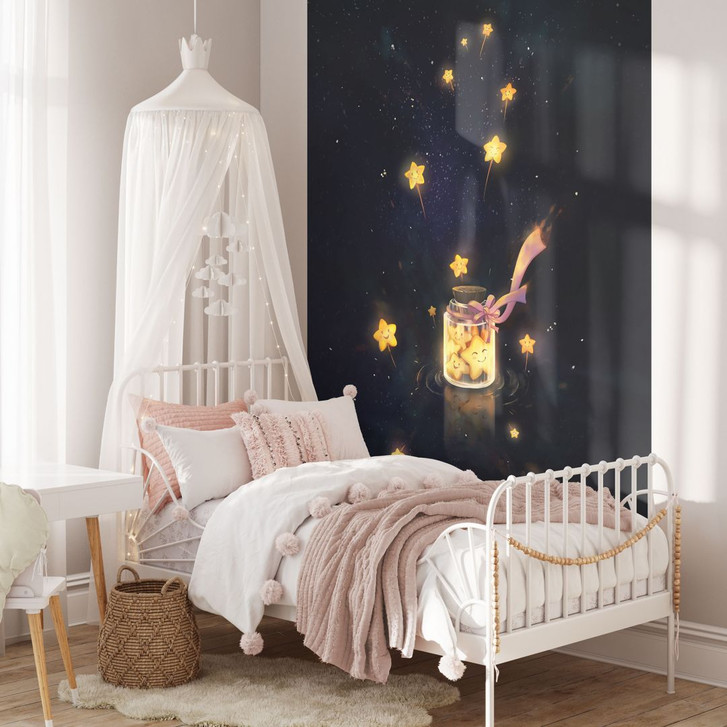 Kinderzimmer Fototapete Sternenfänger: Ein Glas voller Wünsche - Thai - WA423888